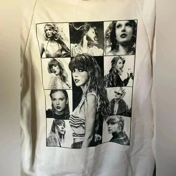 Taylor Swift The Eras Tour White Sweatshirt With Hood Women’s Size M - Picture 5 of 15
